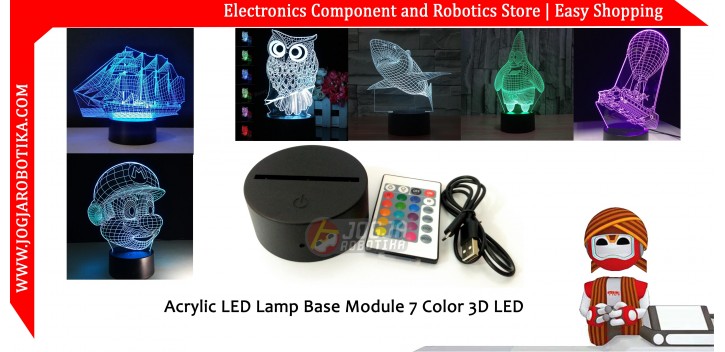 Acrylic LED Lamp Base Module 7 Color 3D LED