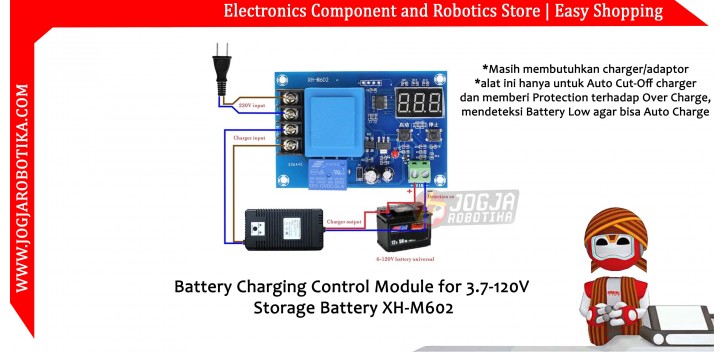 Battery Charging Control Module for 3.7-120V Storage Battery XH-M602