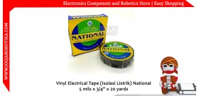 Vinyl Electrical Tape (Isolasi Listrik) National 5 mils x 3/4" x 20 yards