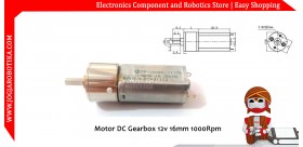 Motor DC Gearbox 12v 16mm 1000Rpm