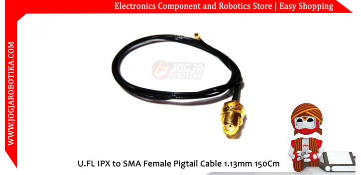 U.FL IPX to SMA Female Pigtail Cable 1.13mm 150Cm