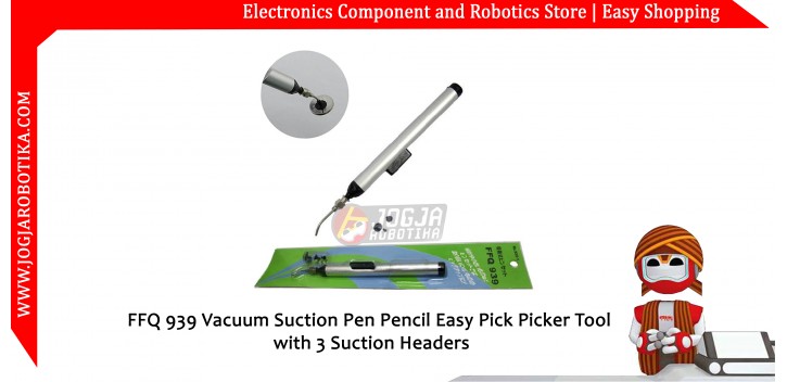 FFQ 939 Vacuum Suction Pen Pencil Easy Pick Picker Tool with 3 Suction Headers