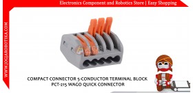 COMPACT CONNECTOR 5-CONDUCTOR TERMINAL BLOCK PCT-215 WAGO QUICK CONNECTOR