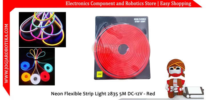 Neon Flexible Strip Light 2835 5M DC-12V - Red