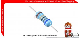 68 Ohm 1/4 Watt Metal Film Resistor 1%