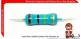 100K Ohm 1/2Watt Carbon Film Resistor