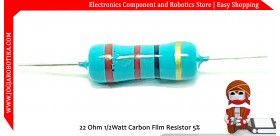 22 Ohm 1/2Watt Carbon Film Resistor
