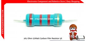 2K2 Ohm 1/2Watt Carbon Film Resistor