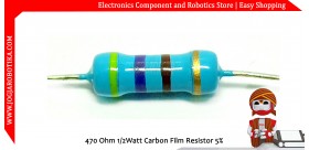 470 Ohm 1/2Watt Carbon Film Resistor