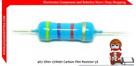 4K7 Ohm 1/2Watt Carbon Film Resistor