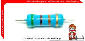 51K Ohm 1/2Watt Carbon Film Resistor