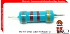 8K2 Ohm 1/2Watt Carbon Film Resistor