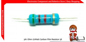 5K1 Ohm 1/2Watt Carbon Film Resistor