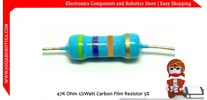 47K Ohm 1/2Watt Carbon Film Resistor
