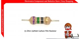 75 Ohm 1/4Watt Carbon Film Resistor