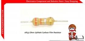 0R33 Ohm 1/4Watt Carbon Film Resistor