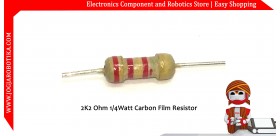 2K2 Ohm 1/4Watt Carbon Film Resistor