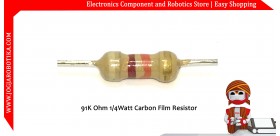 91K Ohm 1/4Watt Carbon Film Resistor