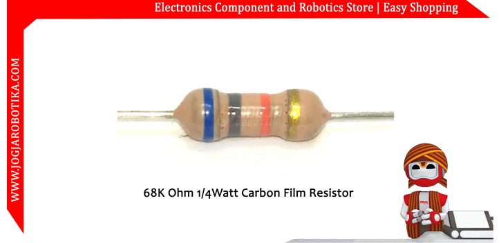 68K Ohm 1/4Watt Carbon Film Resistor