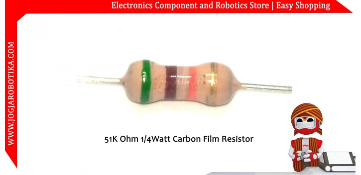 51K Ohm 1/4Watt Carbon Film Resistor
