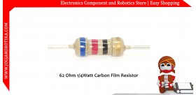 62 Ohm 1/4Watt Carbon Film Resistor
