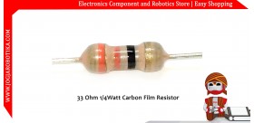 33 Ohm 1/4Watt Carbon Film Resistor