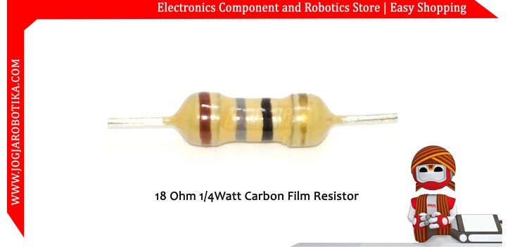 18 Ohm 1/4Watt Carbon Film Resistor
