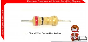2 Ohm 1/4Watt Carbon Film Resistor