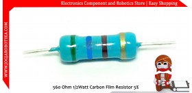 560 Ohm 1/2Watt Carbon Film Resistor