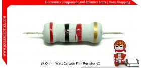 2K Ohm 1 Watt Carbon Film Resistor