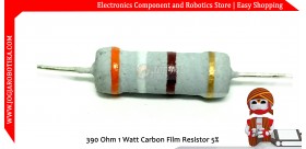 390 Ohm 1 Watt Carbon Film Resistor