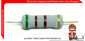 510 Ohm 1 Watt Carbon Film Resistor