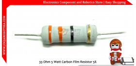 33 Ohm 5 Watt Carbon Film Resistor
