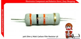 30K Ohm 5 Watt Carbon Film Resistor