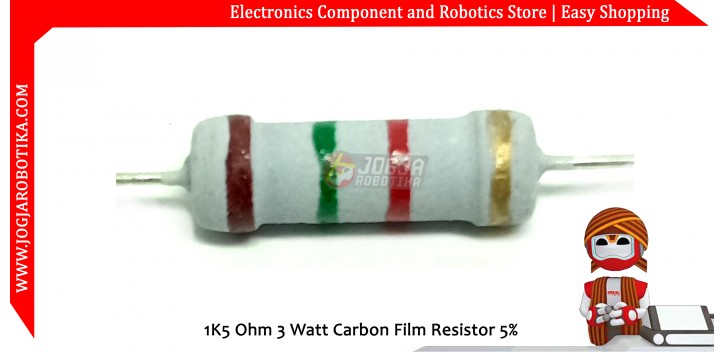 1K5 Ohm 3 Watt Carbon Film Resistor
