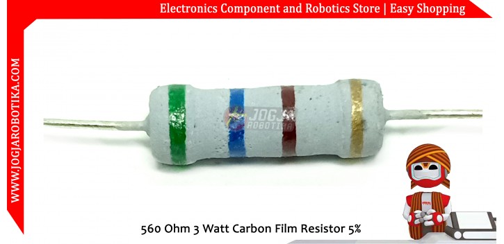 560 Ohm 3 Watt Carbon Film Resistor