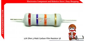 27K Ohm 3 Watt Carbon Film Resistor