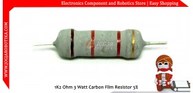 1K2 Ohm 3 Watt Carbon Film Resistor