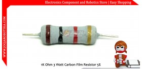 1K Ohm 3 Watt Carbon Film Resistor