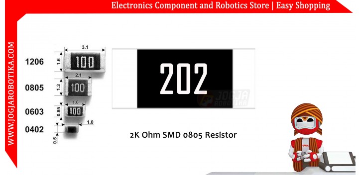 2K Ohm SMD0805 Resistor