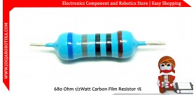 680 Ohm 1/2Watt Metal Film Resistor 1%