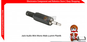 Jack Audio Mini Mono Male 3.5mm Plastik