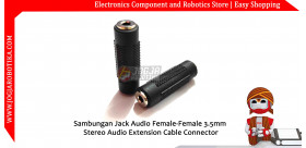 Sambungan Jack Audio Female-Female 3.5mm Stereo Audio Extension Cable Connector