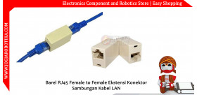 Barel RJ45 Female to Female Ekstensi Konektor Sambungan Kabel LAN
