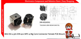 Mini Din 4 pin DIN-422 MPC-4 Big Core Connector Female PCB Mount
