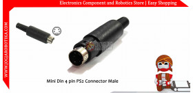 Mini Din 4 pin PS2 Connector Male