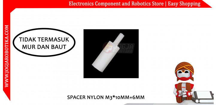 Spacer Nylon M3*10mm+6mm