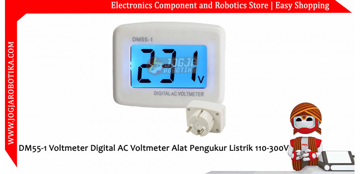 DM55-1 Voltmeter Digital AC Voltmeter Alat Pengukur Listrik 110-300V