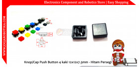 Push Button 4 Kaki 12x12x7.3MM Plus Knop Persegi