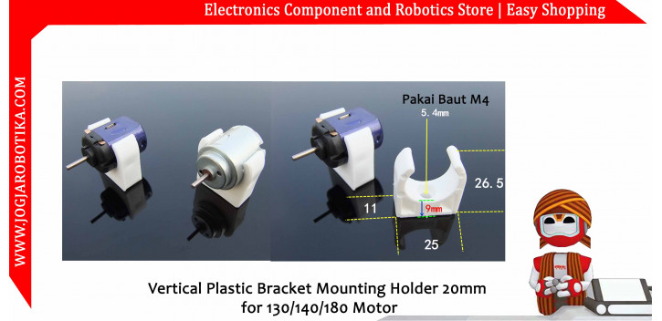 Vertical Plastic Bracket Mounting Holder 20mm for 130 140 180 Motor